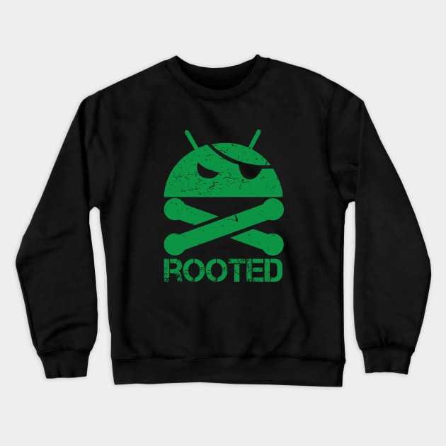 Pirate Droid Rooted Superuser Crewneck Sweatshirt by alltheprints